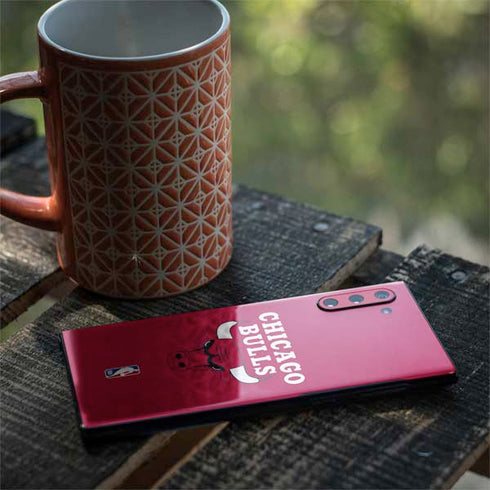 NBA Chicago Bulls Red Distressed Galaxy Note 10 Skin